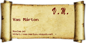 Vas Márton névjegykártya
